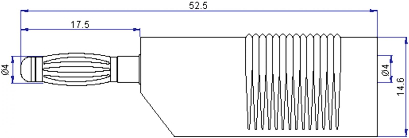 מחבר קונקטור תקע בננה לאלקטרוניקה 4MM MULTICOMP